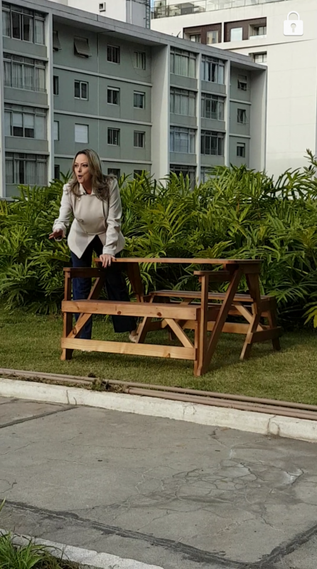 Quanto Custa Mesa Banco Dobrável de Madeira em Piracicaba - Banco de Jardim Vira Mesa